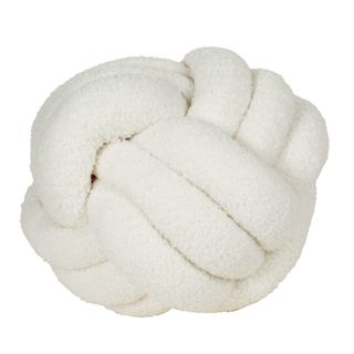 Divante Knot Boucle Cushion - Ivory