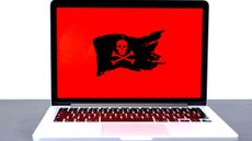 Image of laptop infected with malware threat