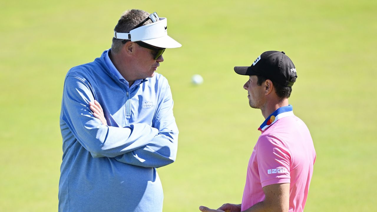 Viktor Hovland and former coach Joe Mayo