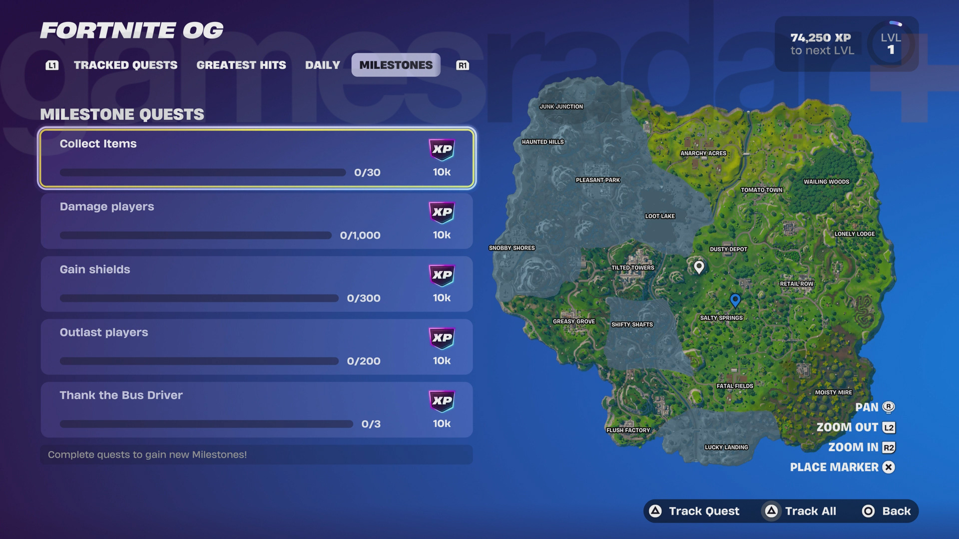 Fortnite OG Milestones Quests in Chapter 6 Season 3