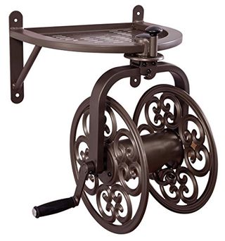 Amazon.com : Liberty Garden 710 Navigator Rotating Garden Hose Reel, Holds 125-Feet of 5/8-Inch Hose - Bronze : Patio, Lawn & Garden