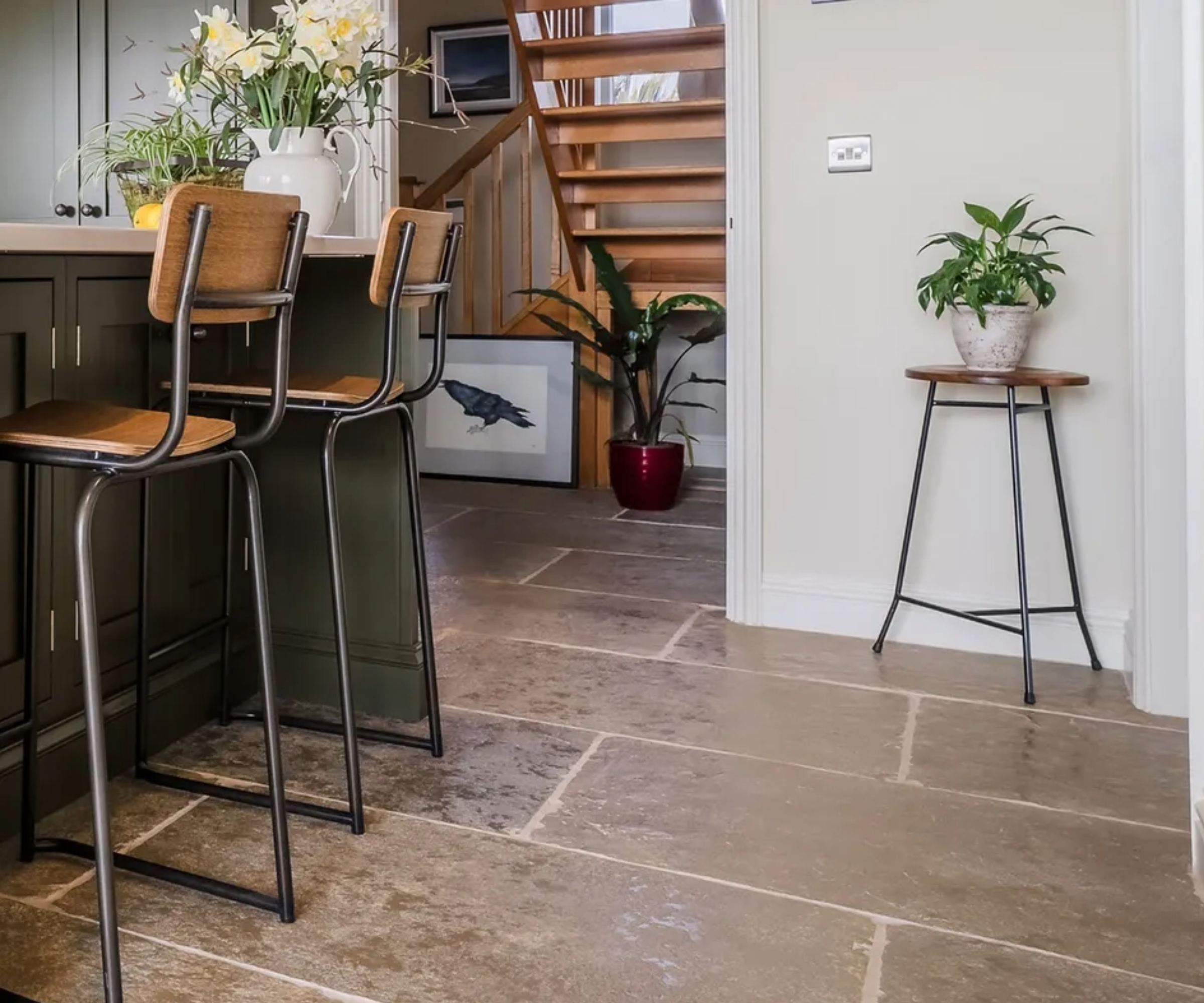 limestone kitchen flooring