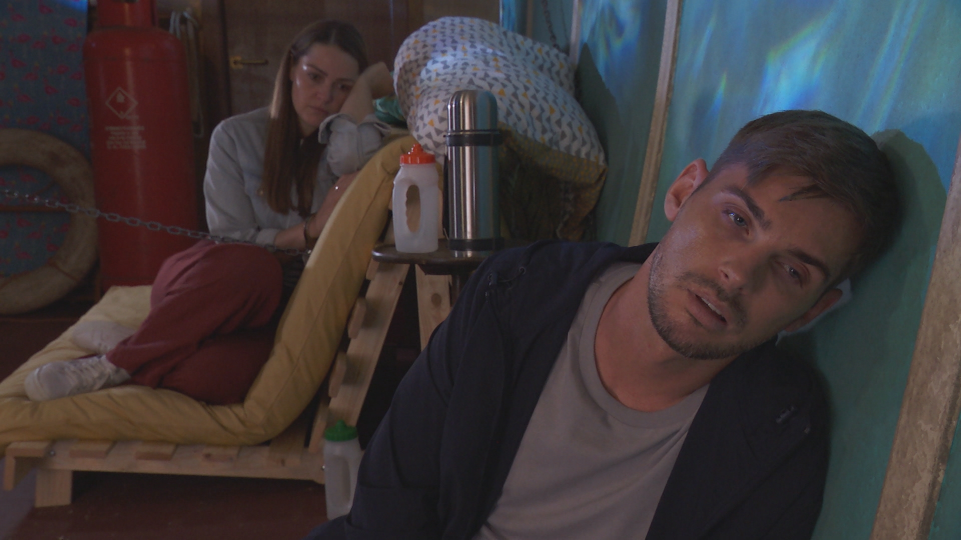 Ste Hay imprisoned with Sienna on the Love Boat.
