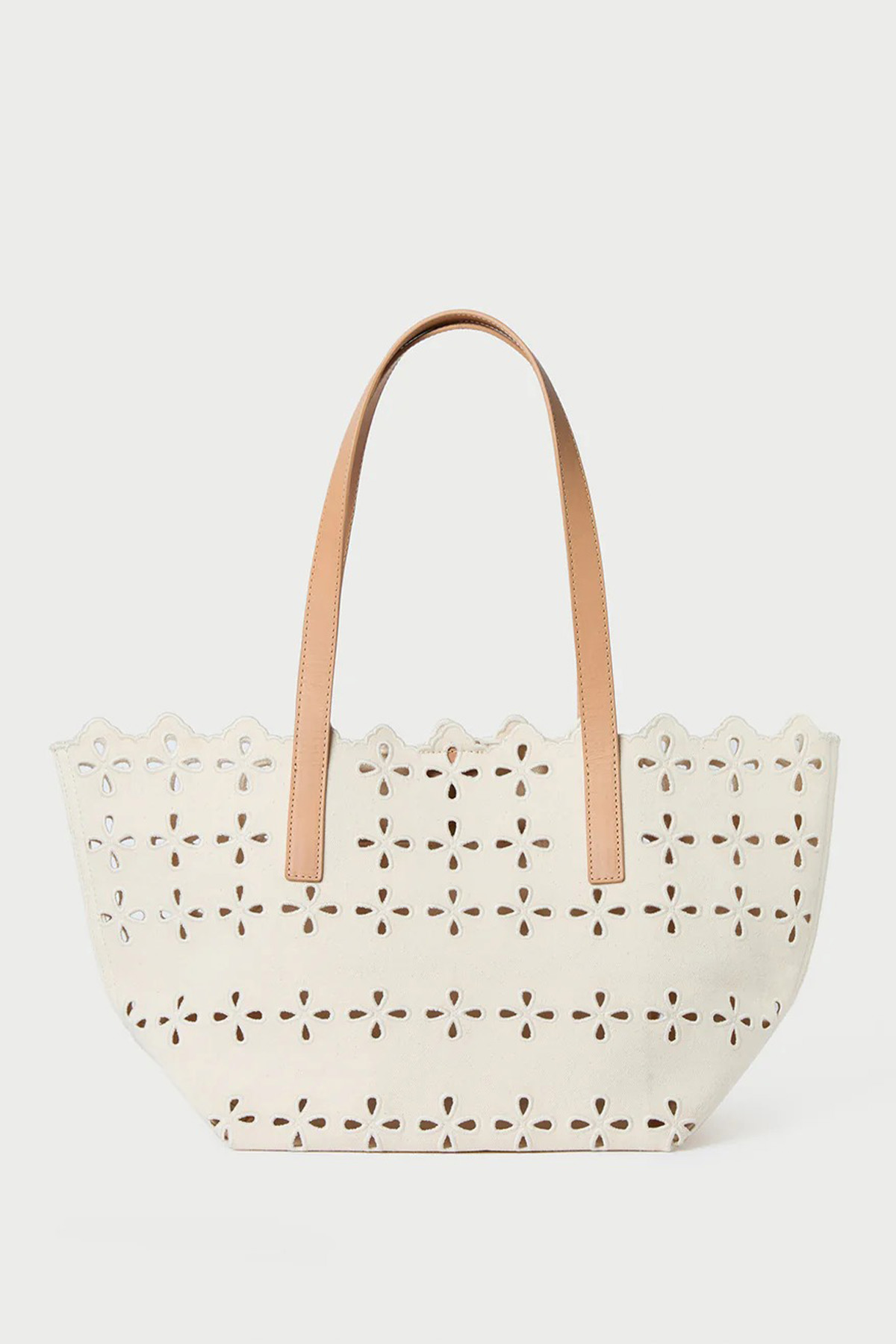 Loeffler Randall Easton Natural Embroidered Canvas Tote
