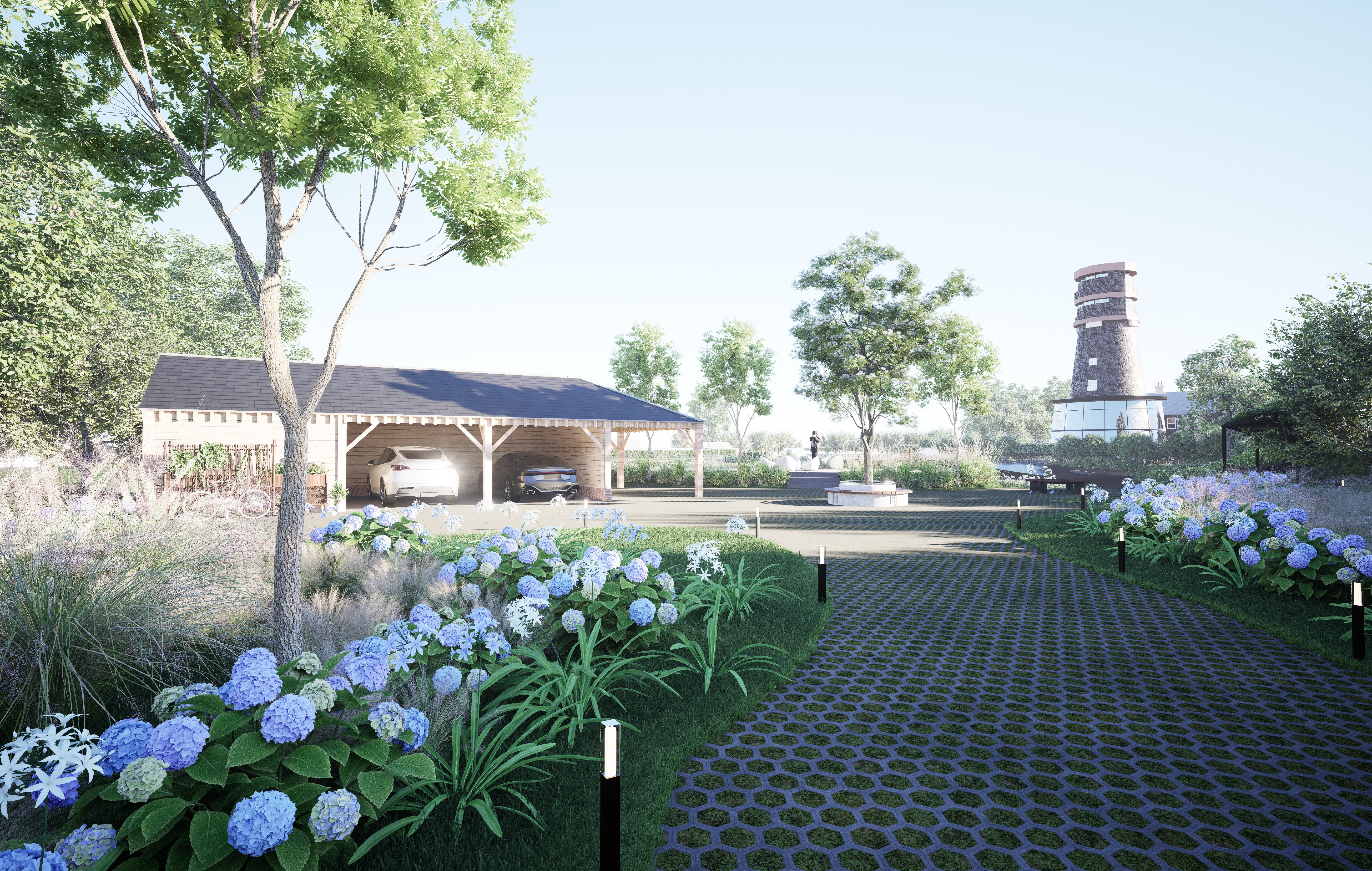 Images of a disused but restored Mill tower on the isle of Guernsey. It overlooks a quarry filled with water