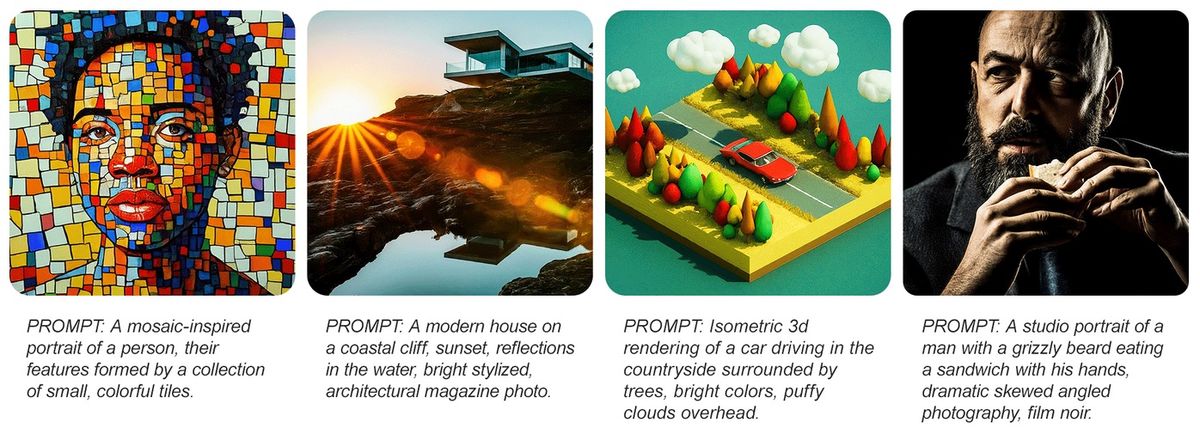 An assortment of image examples created using Imagen 2.