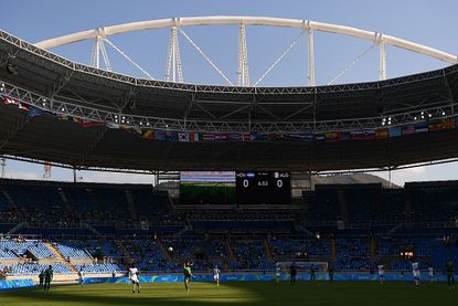 A stadium at the Rio 2016 Olympics. 