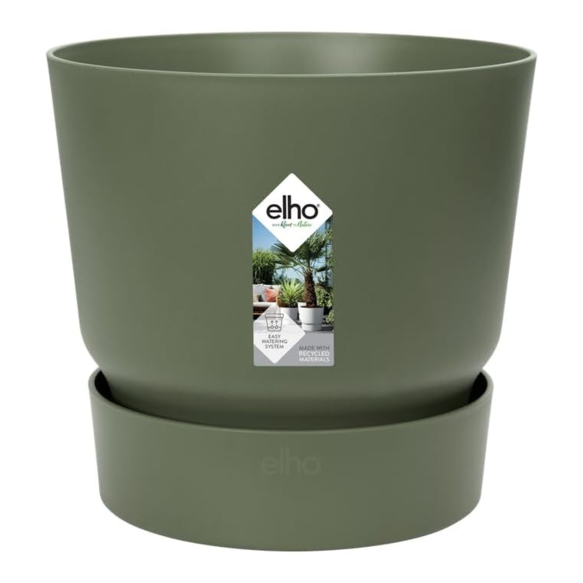 elho Greenville Round 18 Flower Pot with Integrated Water Reservoir