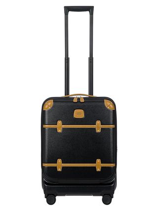 Bric's, Bric's Bellagio 2.0 Spinner Trunk With Pocket - 21" Carry on Suitcase - Tsa Approved Luggage - Black