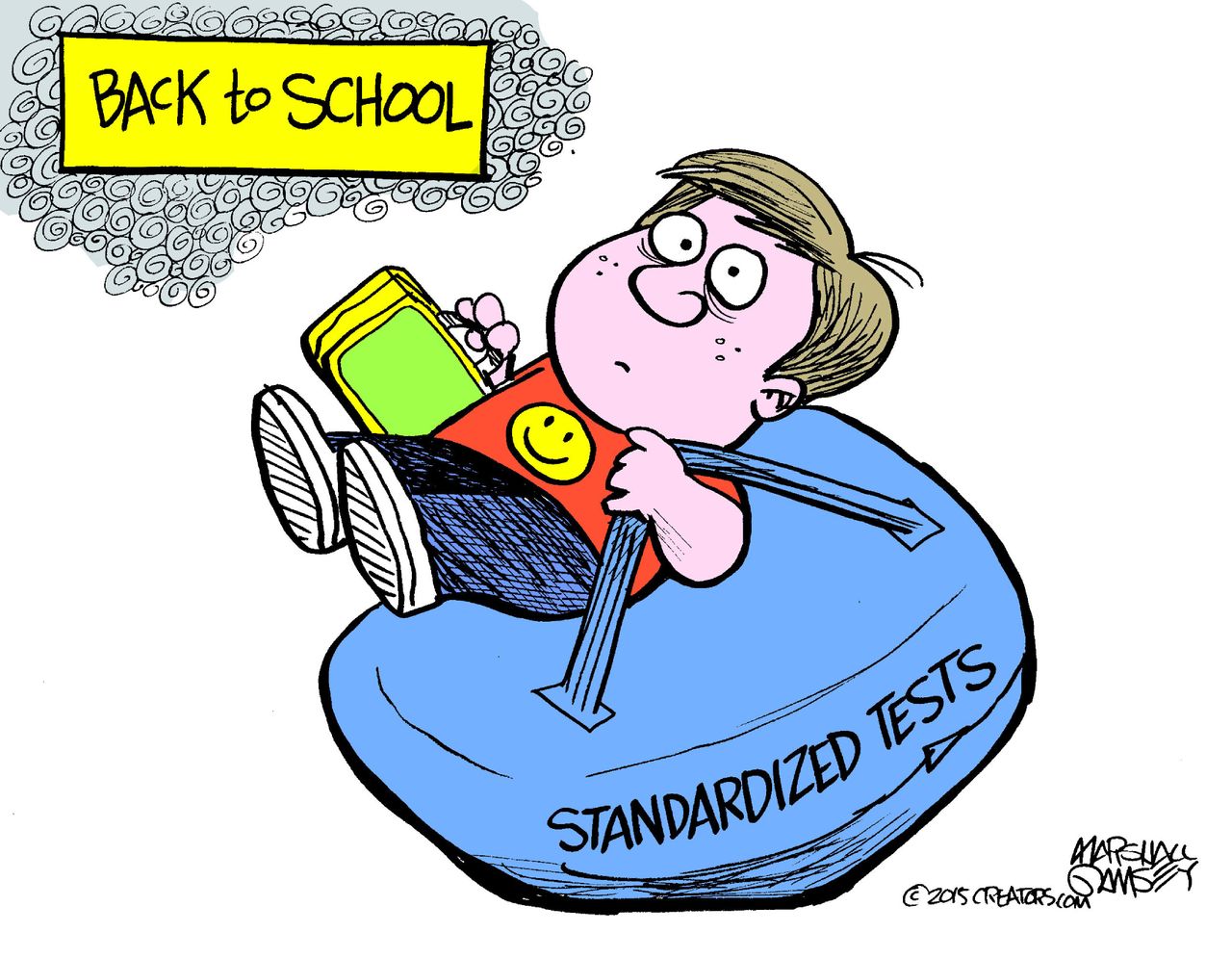 Editorial cartoon U.S. School tests