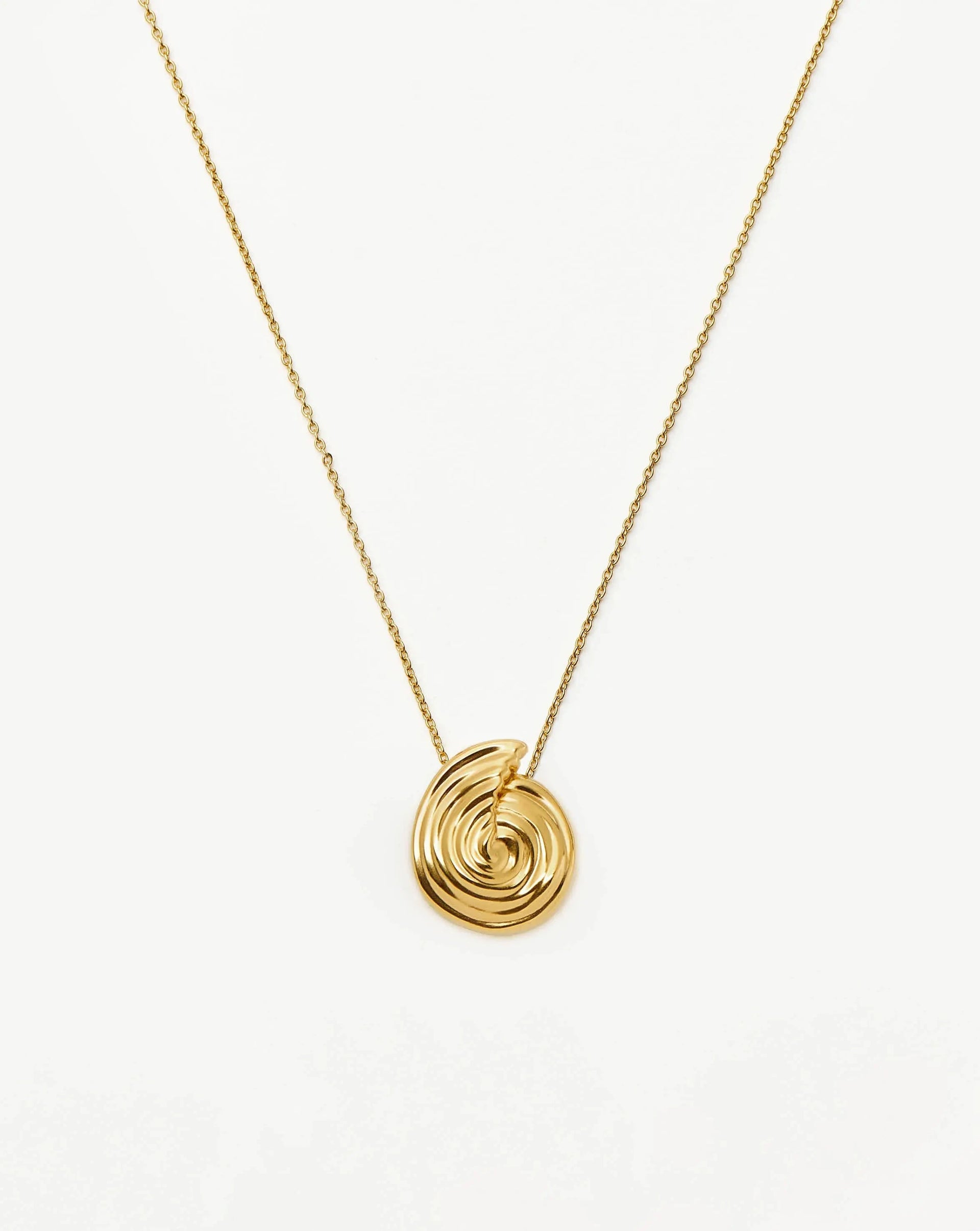 Spiral Large Pendant Necklace | 18ct Gold Plated - 18ct Gold Plated