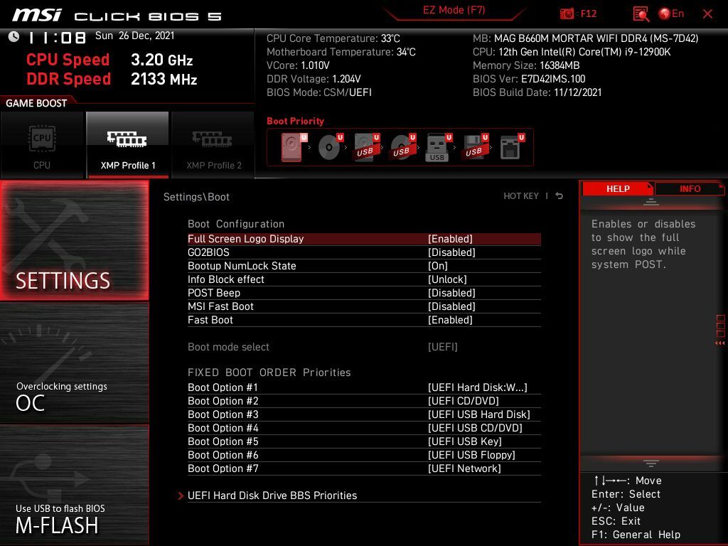 MSI MAG B660M Mortar WIFI DDR4