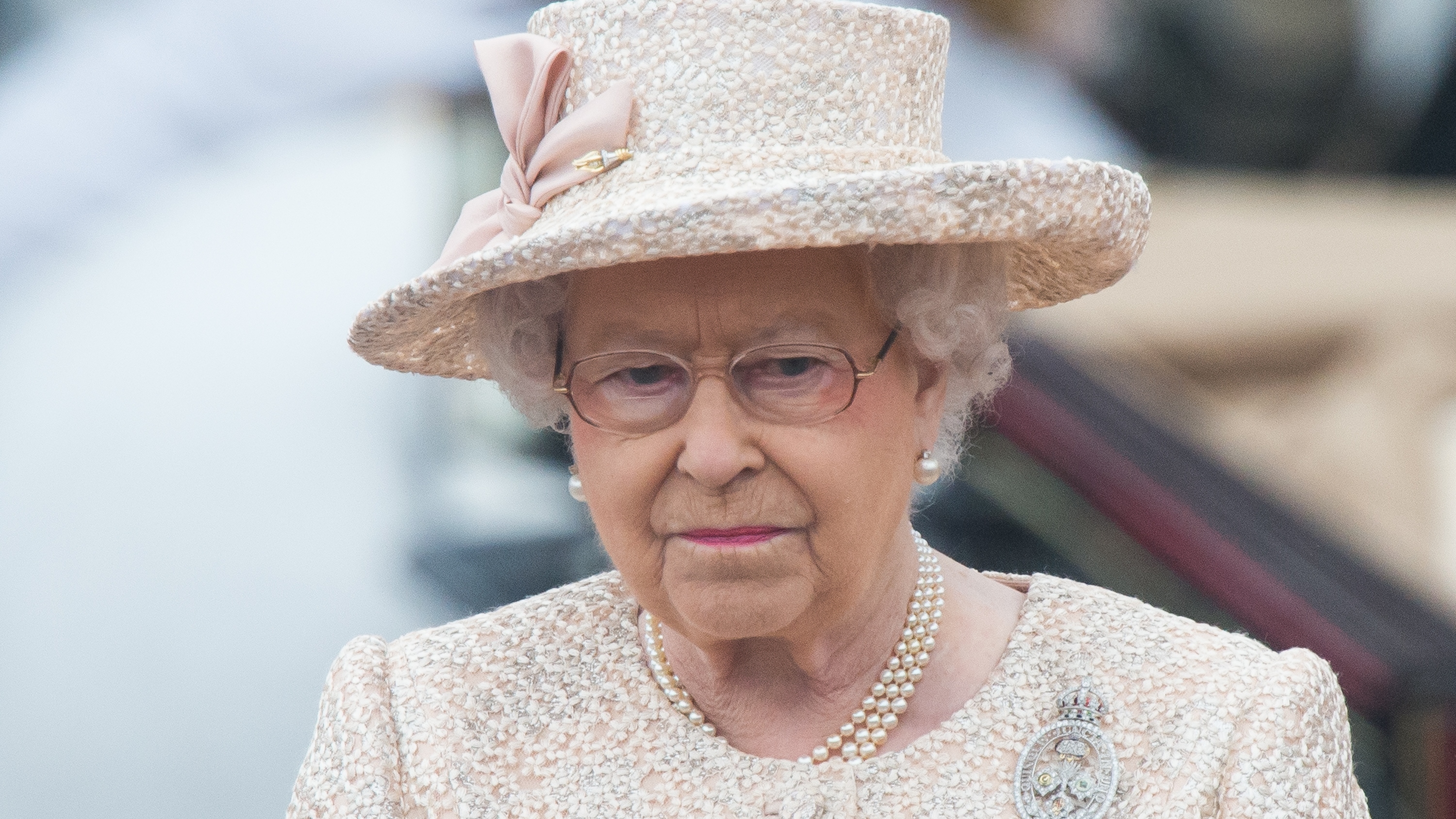 Queen Elizabeth II attends the annual Trooping The Colour ceremony at Horse Guards Parade on June 13, 2015