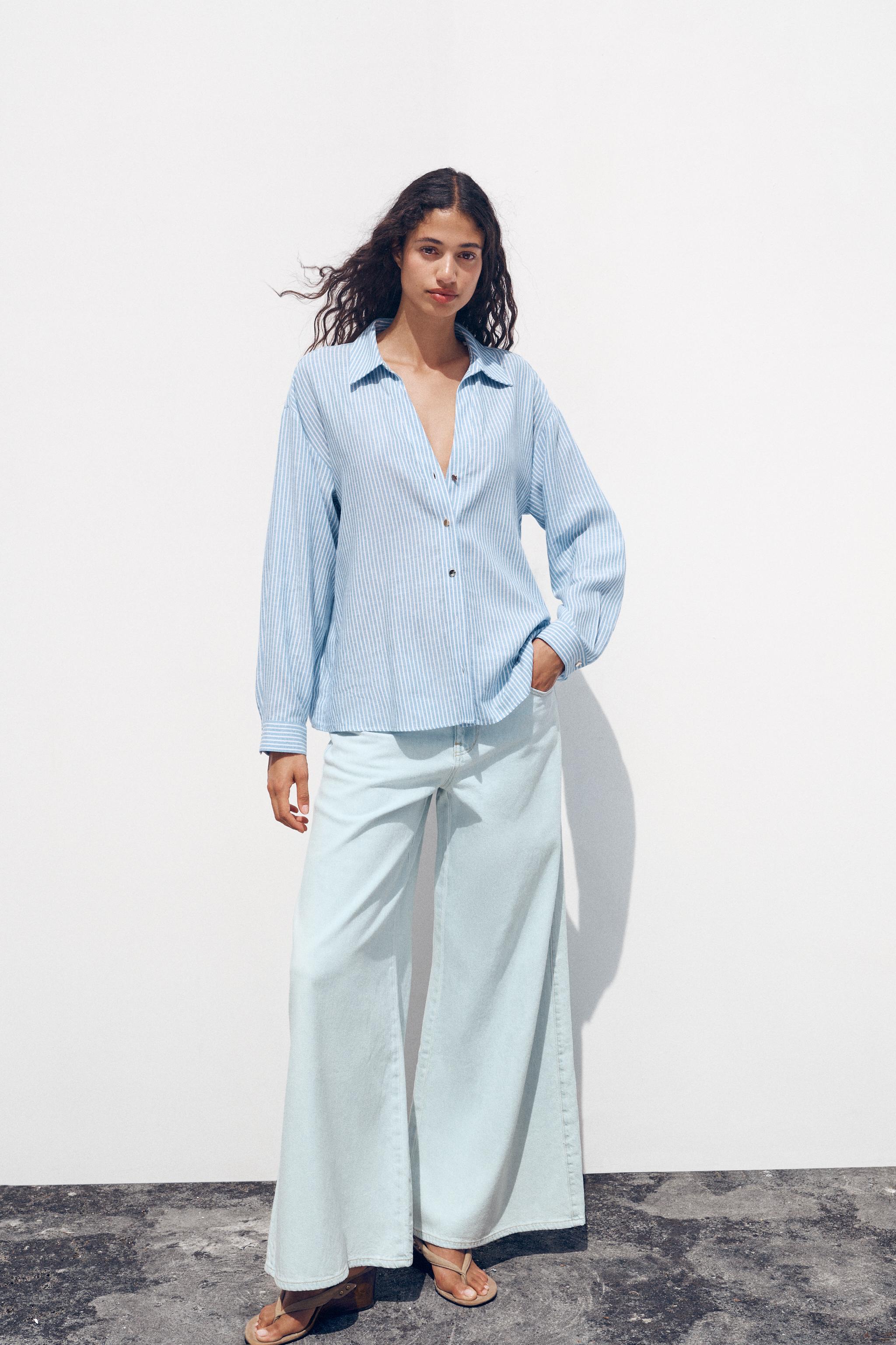 Striped Linen Blend Shirt