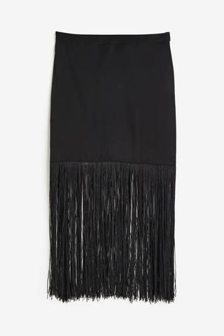 H&M Fringe-Trimmed Skirt