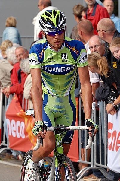 Claudio Corioni (Liquigas) had done his share of work to help Liquigas takes the win.