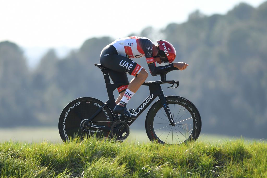 PLA DE LESTANY BANYOLES SPAIN MARCH 23 Brandon Mcnulty of United States and UAE Team Emirates during the 100th Volta Ciclista a Catalunya 2021 Stage 2 a 185km Individual Time Trial stage from Pla de LEstany Banyoles to Pla de LEstany Banyoles 145m ITT VoltaCatalunya100 on March 23 2021 in Pla de LEstany Banyoles Spain Photo by David RamosGetty Images