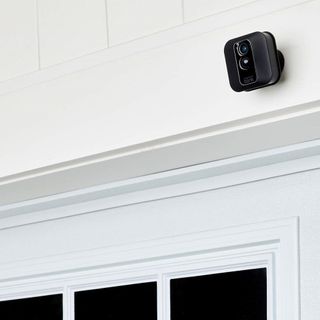 Amazon Blink XT2 home security camera mounted on a wall