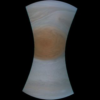 Another raw JunoCam image of Jupiter’s Great Red Spot captured during Juno’s July 10 flyby, which brought the probe within 5,600 miles (9,000 kilometers) of the storm’s cloud tops.