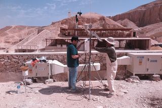 Environmental monitoring outside King Tut's tomb.