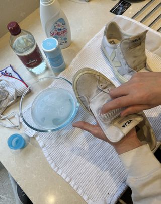 How to clean white canvas sneakers: