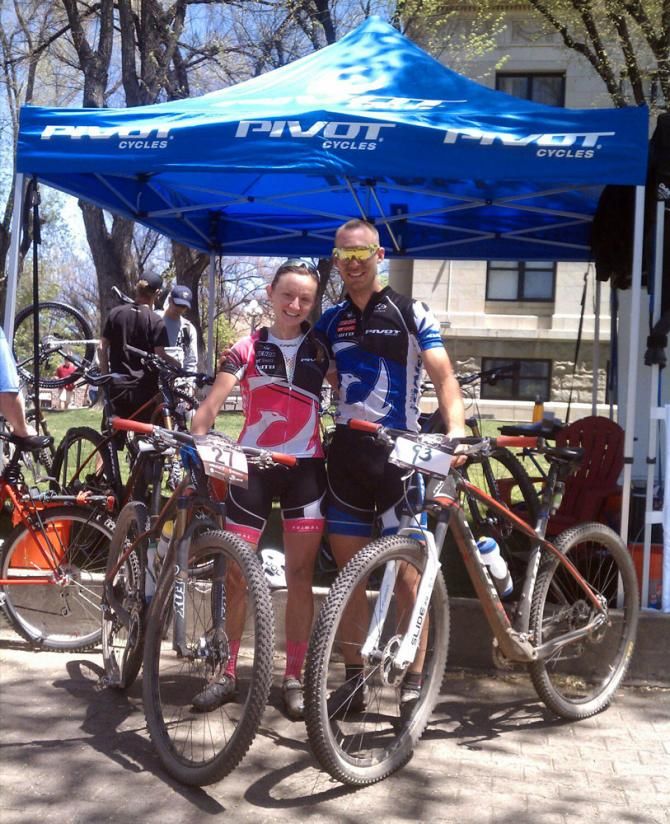 Macky Franklin and his teammate, Karen Jarchow, and I after the Whiskey Off-Road