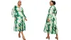 Karen Millen Plus Size Watercolour Crinkle Tiered Maxi Dress