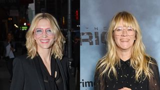 Cate Blanchett and Edith Bowman wearing eyeglasses trends 2024