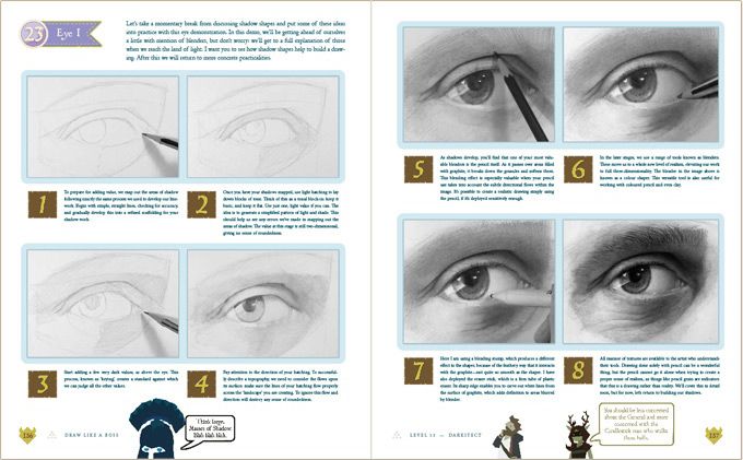 The lessons gradually build up your artistic skills