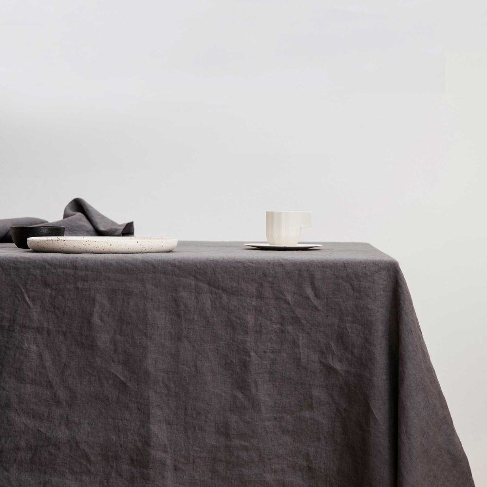slate gray tablecloth