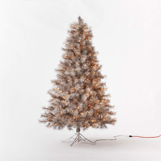 champagne-colored faux Christmas tree