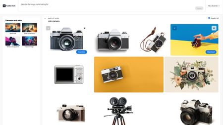 A screenshot of the Adobe Stock Customize tool