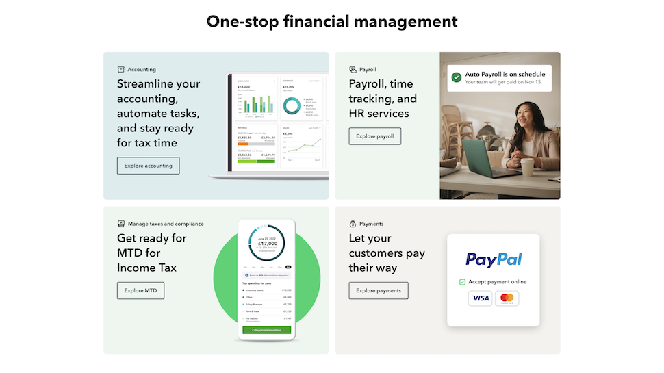 QuickBooks website screenshot