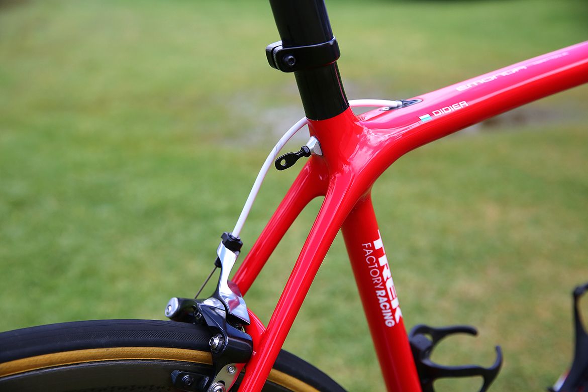 The Emonda is fitted with a number plate holder