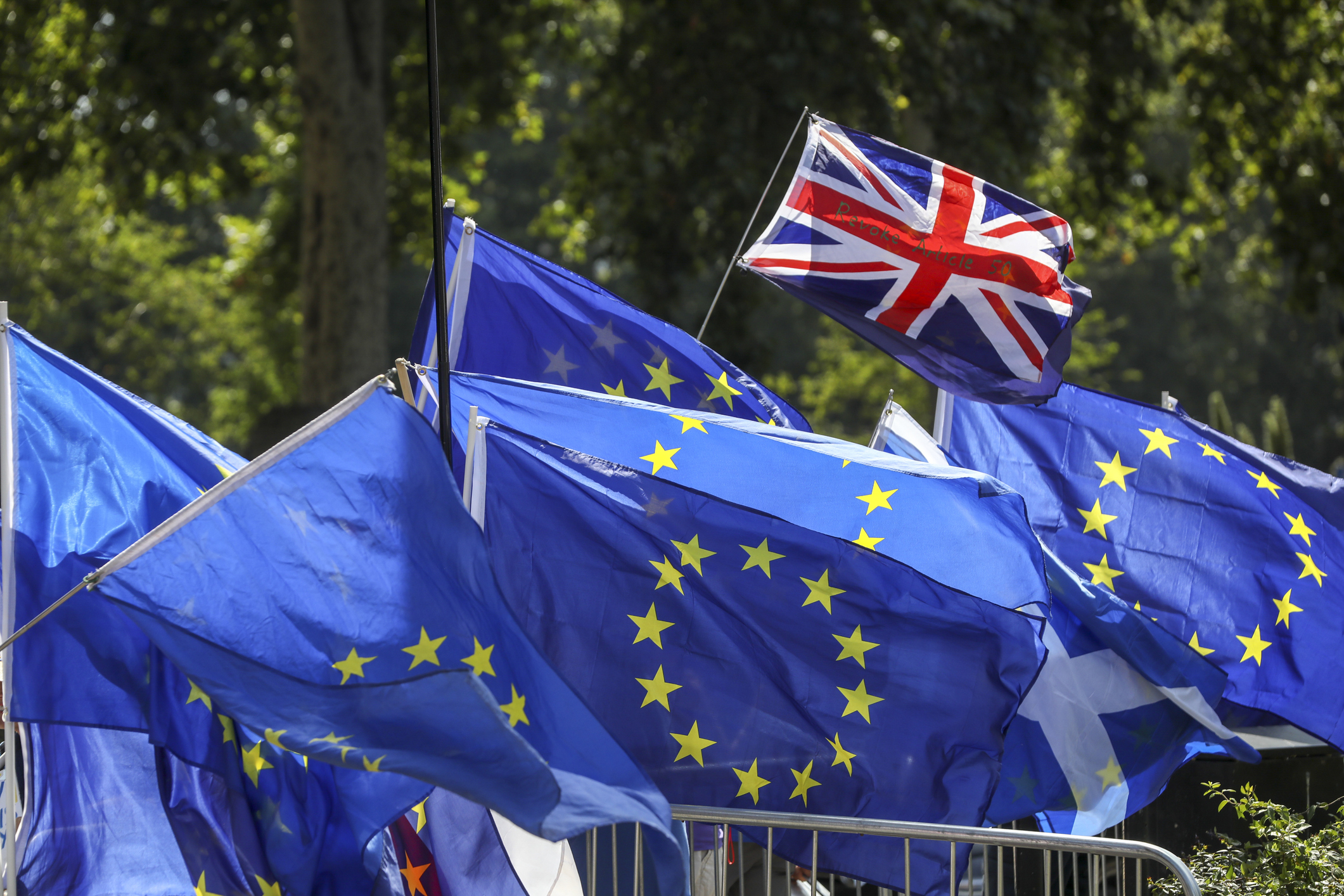 Brexit concept EU Britain flag