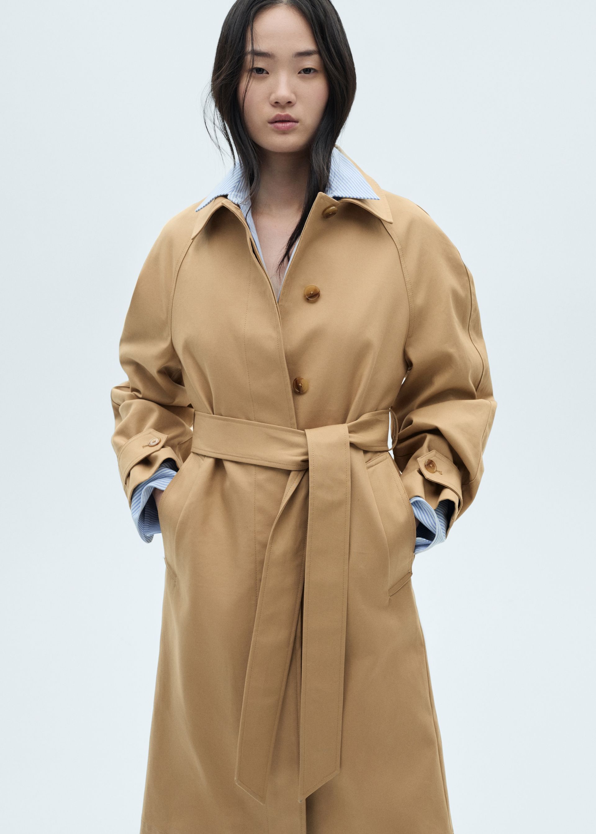 MANGO, Tie Belt Trench Coat