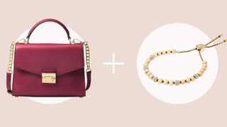 Handbag, Bag, Fashion accessory, Shoulder bag, Product, Pink, Leather, Magenta, Material property, Font,