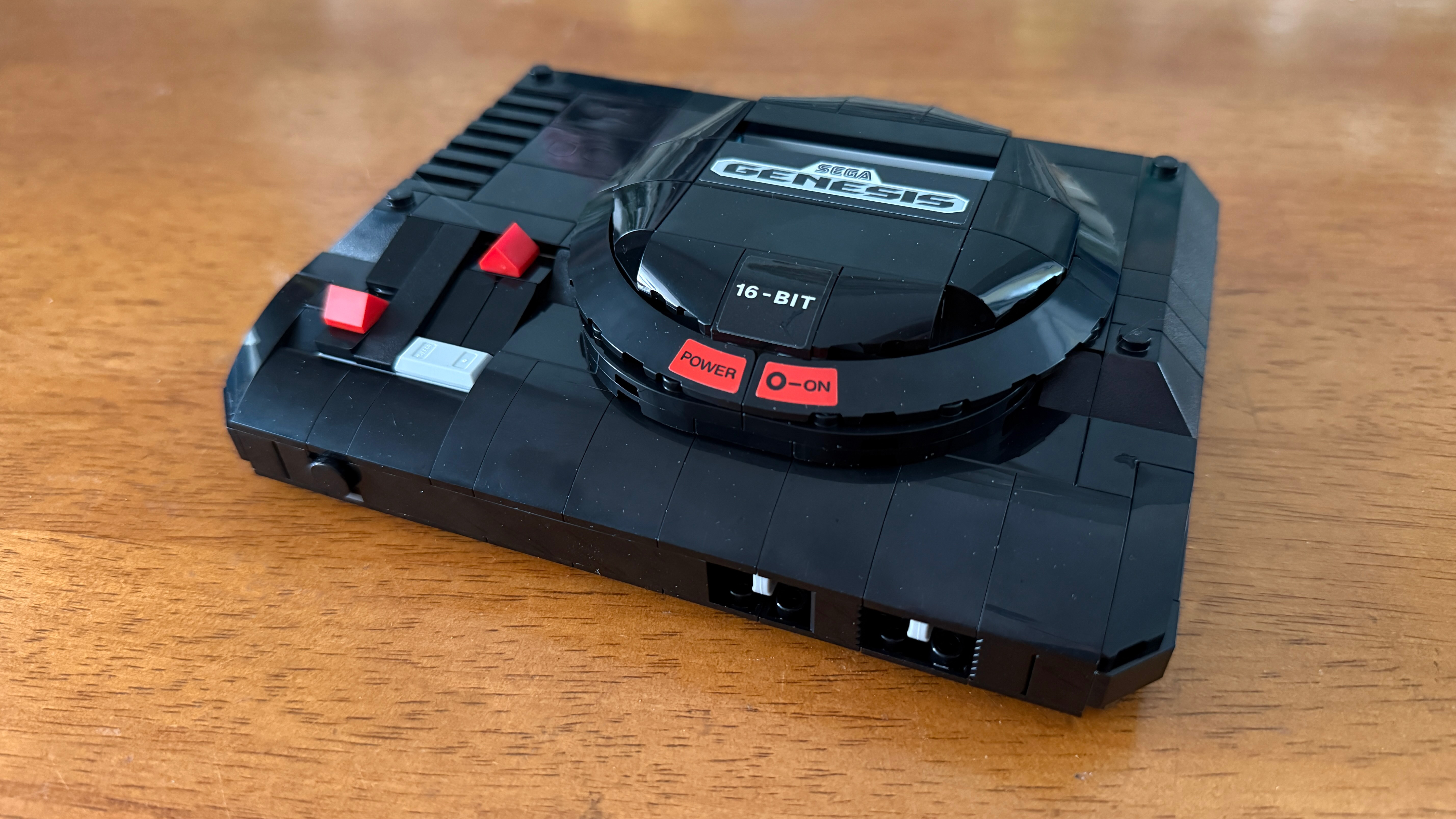 The Lego Sega Genesis Console #40926 viewed from the front
