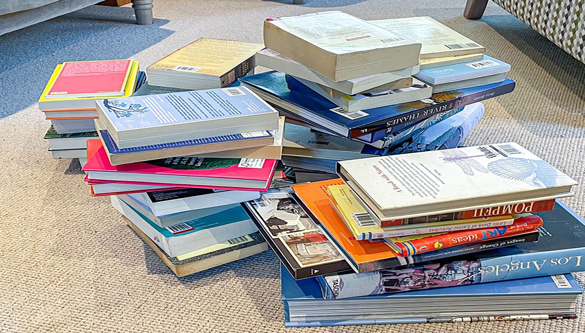 piles of books