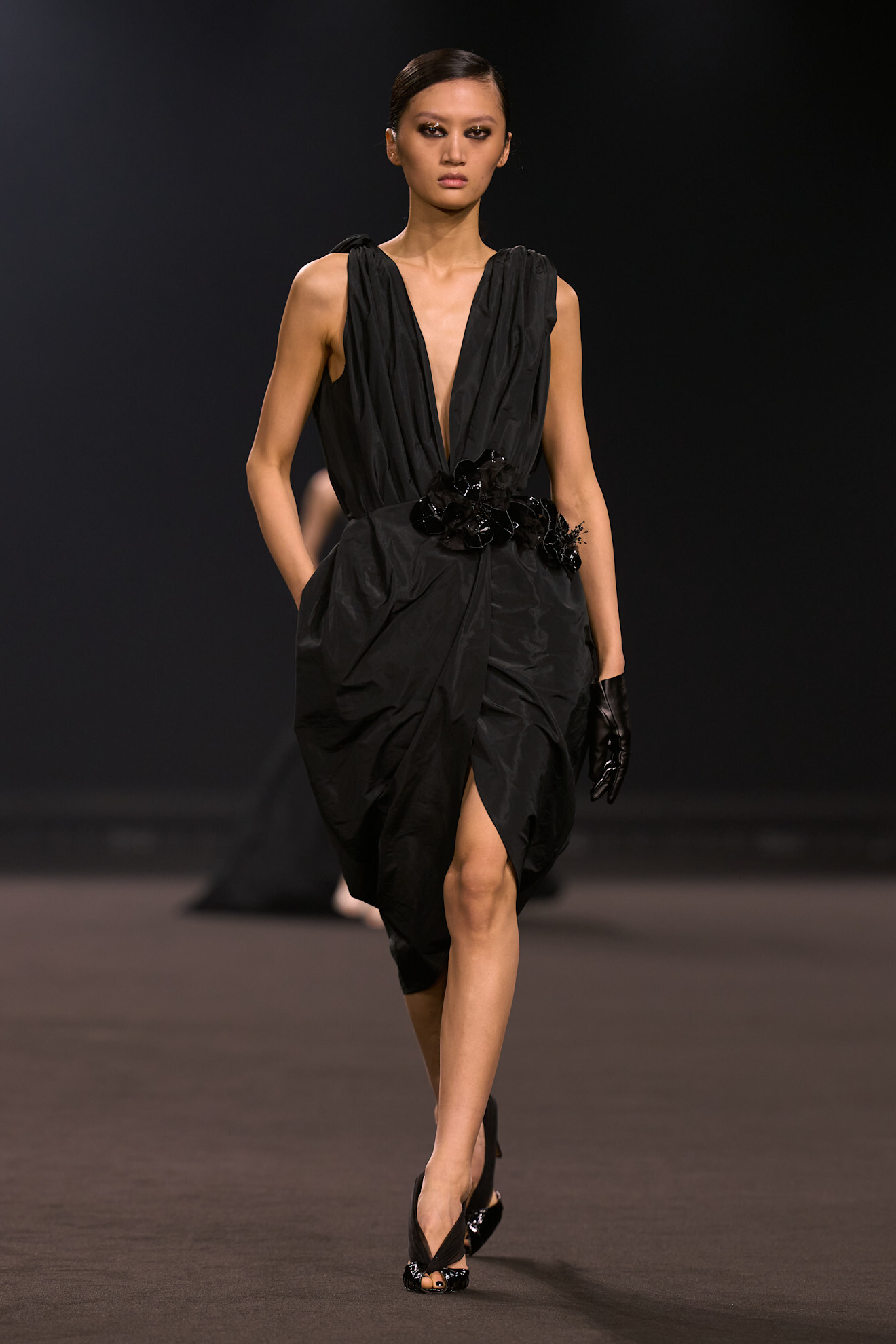 A model wore Zendaya's little black dress on the Elie Saab Fall 2026 runway
