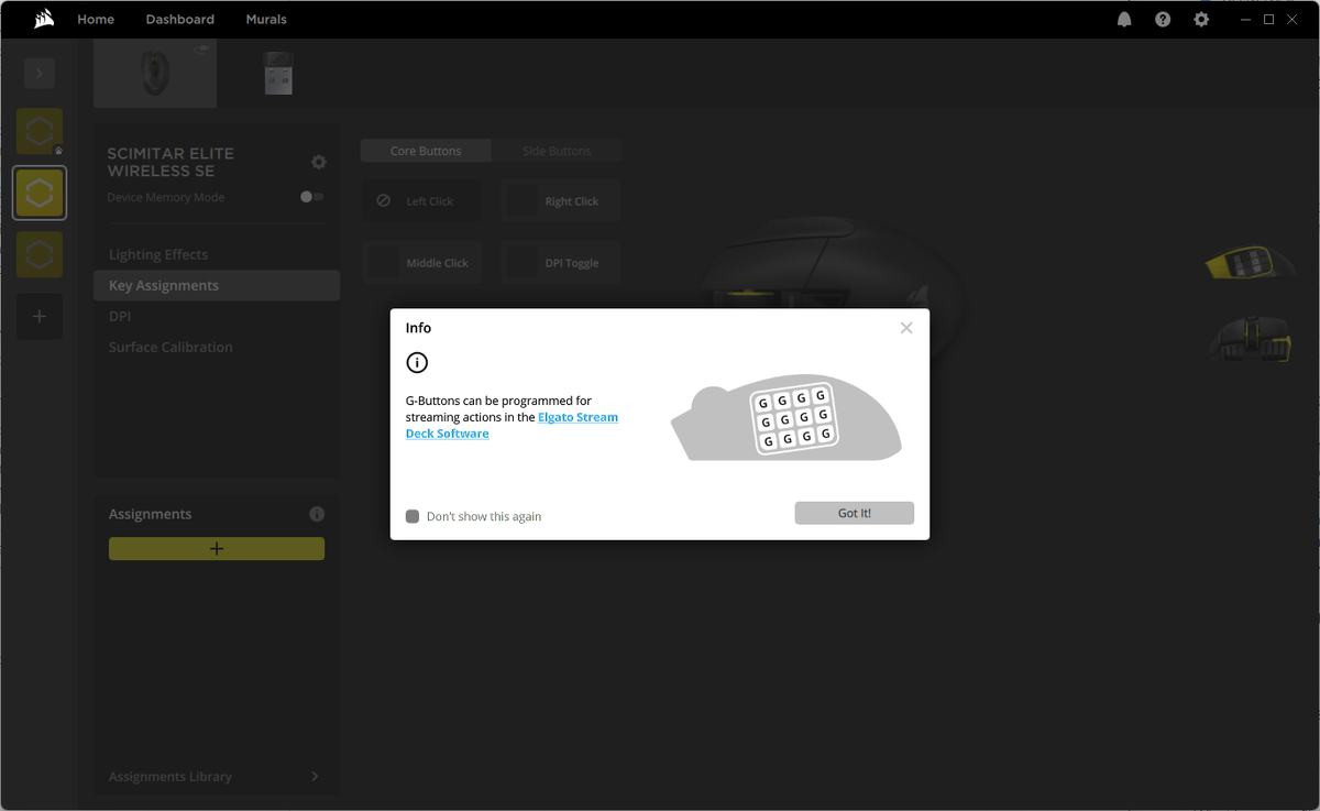 Corsair Scimitar Elite SE Wireless