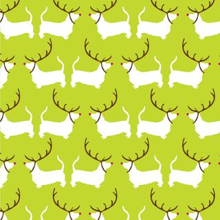 ruff wrap paper with reindeer print