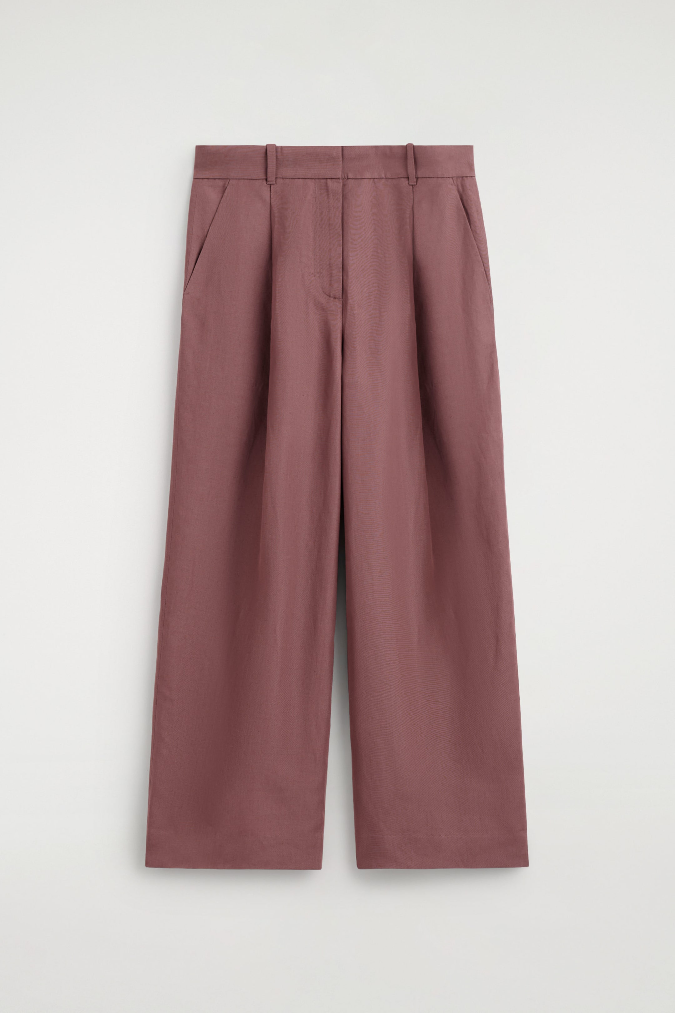 cos rust linen trousers