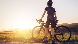 Picture of a female gravel rider