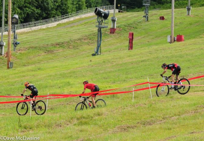 Spencer Paxson (Kona) leading on lap one