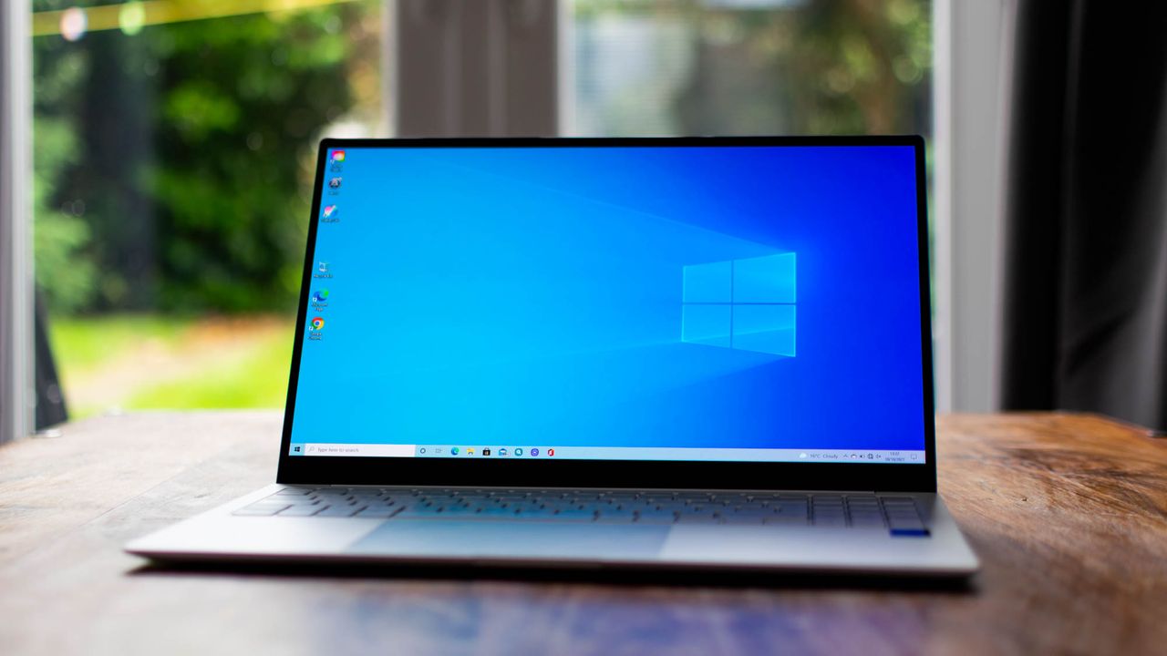 A photograph of the Samsung Galaxy Book Pro on a table