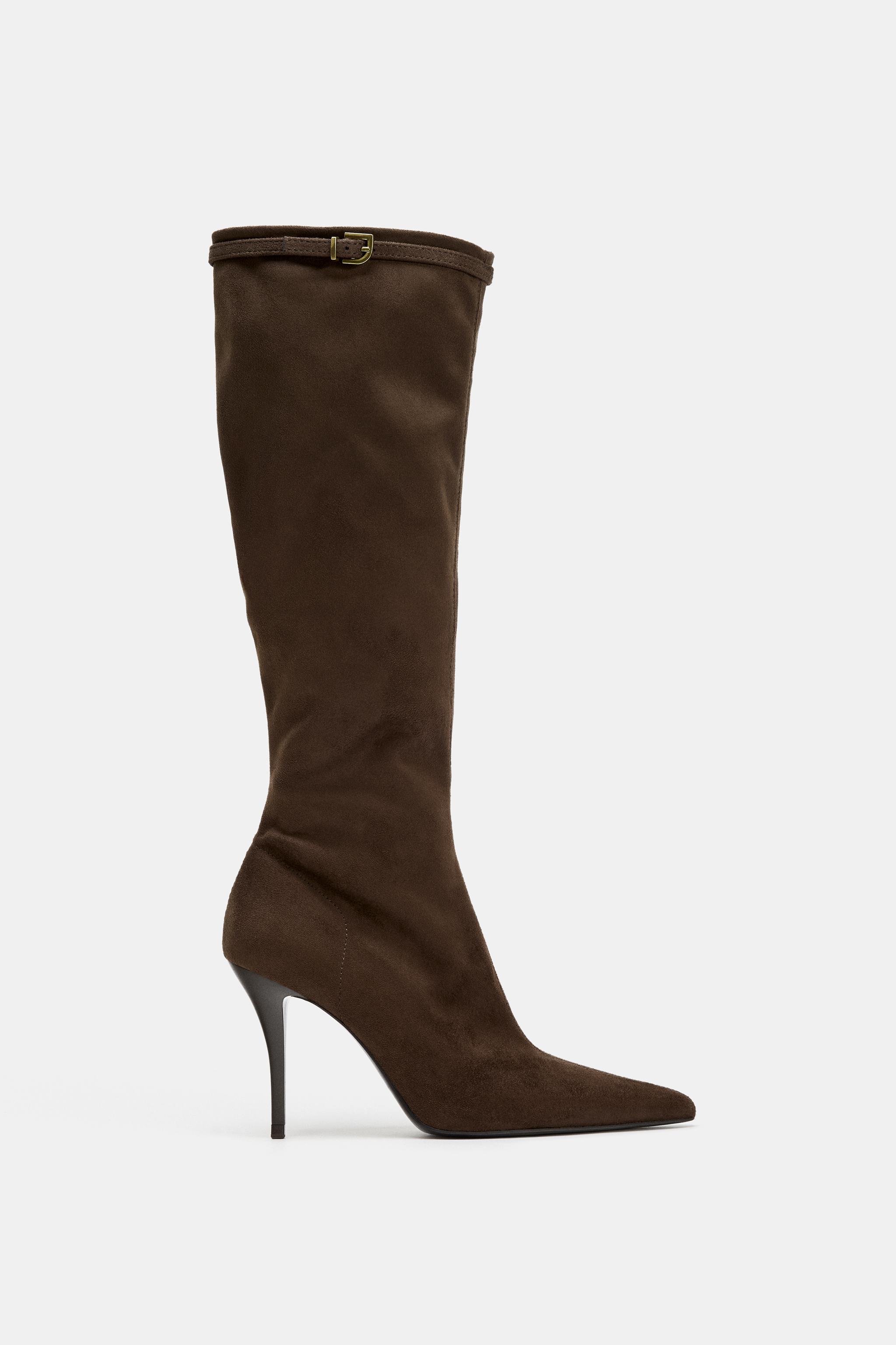 Buckled Heel Boots