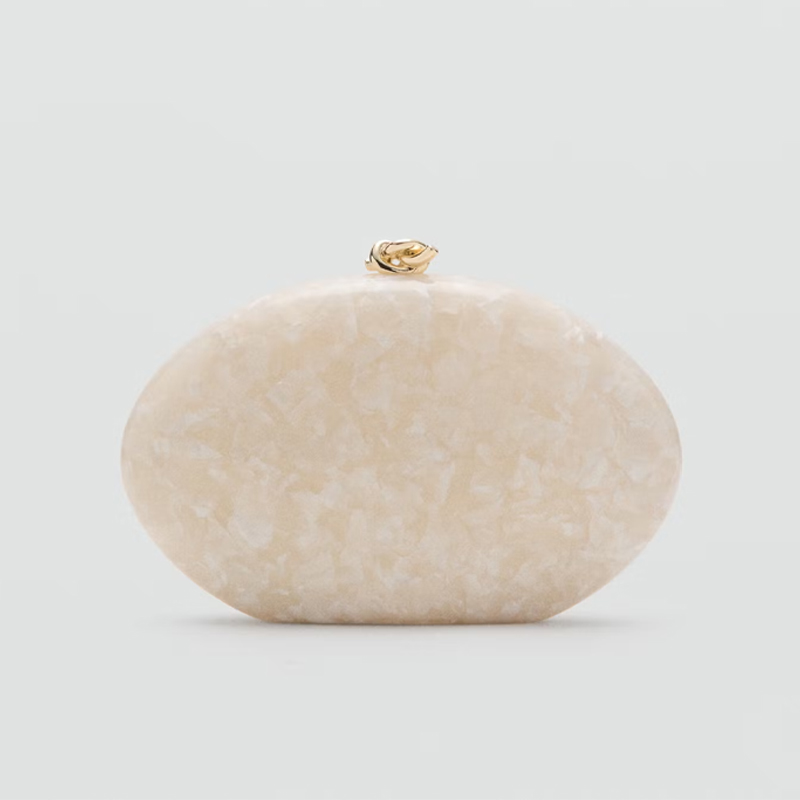Mango pearl clutch bag