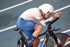 Charlie Tanfield at the World Track Championships