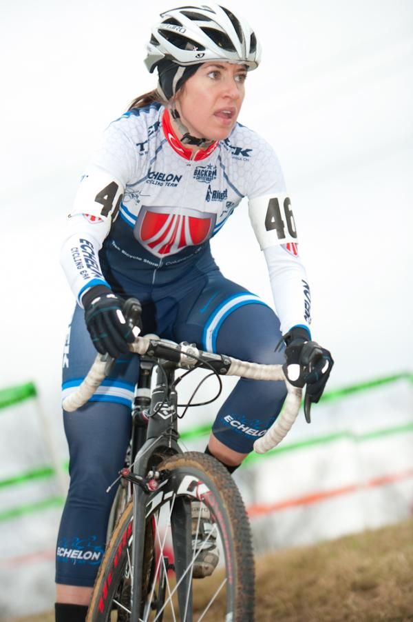 Katie Arnold riding to a fourth place finish.